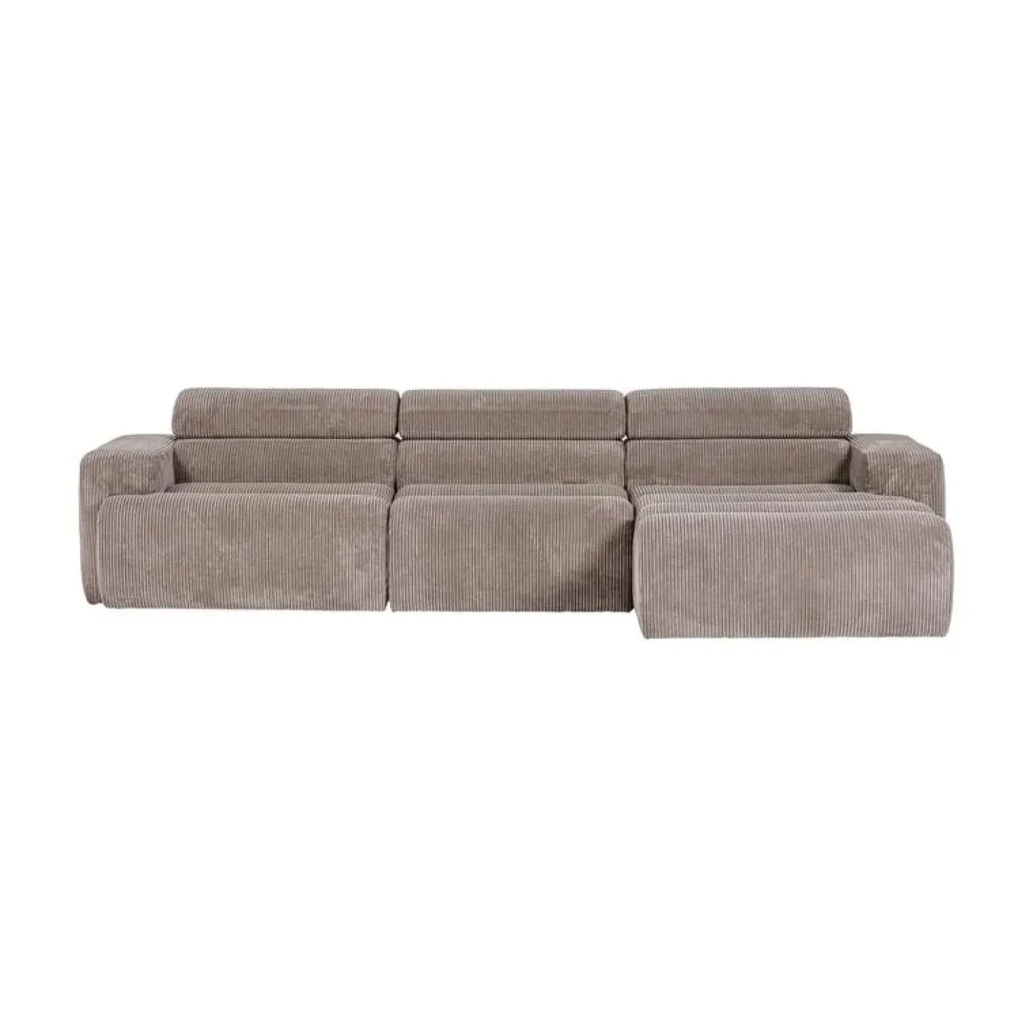 Novi Chaise Longue Bank Rechts Ribstof Zand