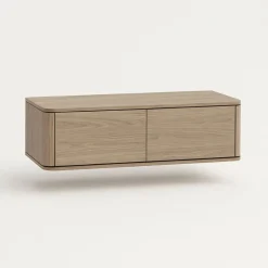 Nuvoro Zwevend Tv meubel 2-deurs Misty oak 124cm