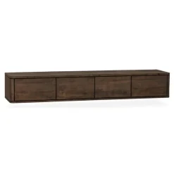 Nuvoro Zwevend Tv meubel 4-deurs Dark Mango 236cm