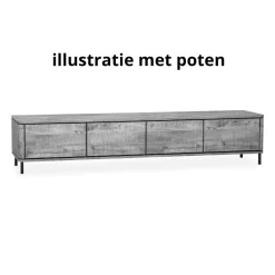 Nuvoro Zwevend Tv meubel 3-deurs Misty oak 180cm