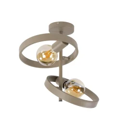 Octavia 2-lichts Plafondlamp Beige
