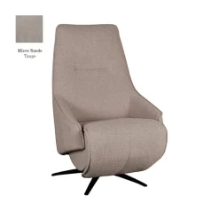 Odense Fauteuil Taupe Micro Suede Elektrisch