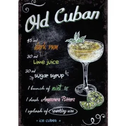 Old Cuban - metalen bord