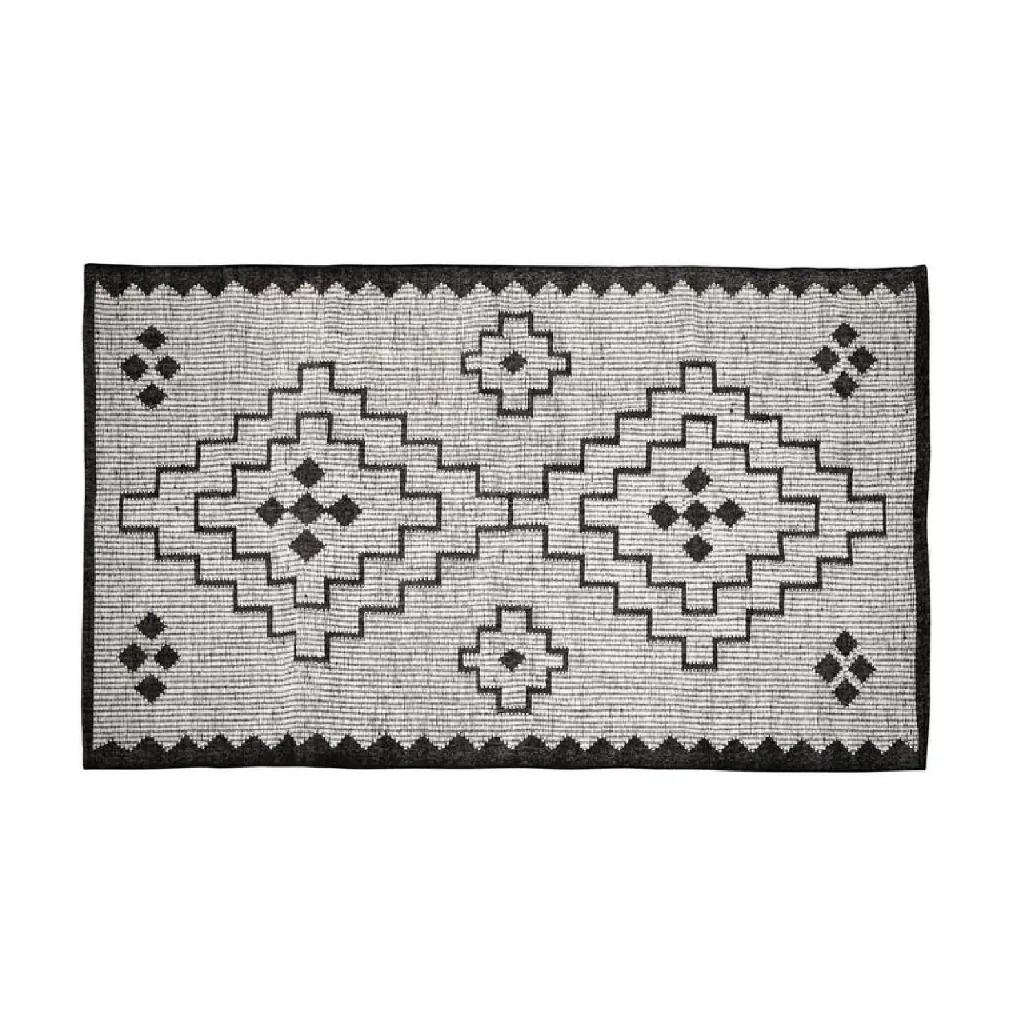 Omari Vloerkleed Wol/Jute Naturel/Zwart 160x230cm
