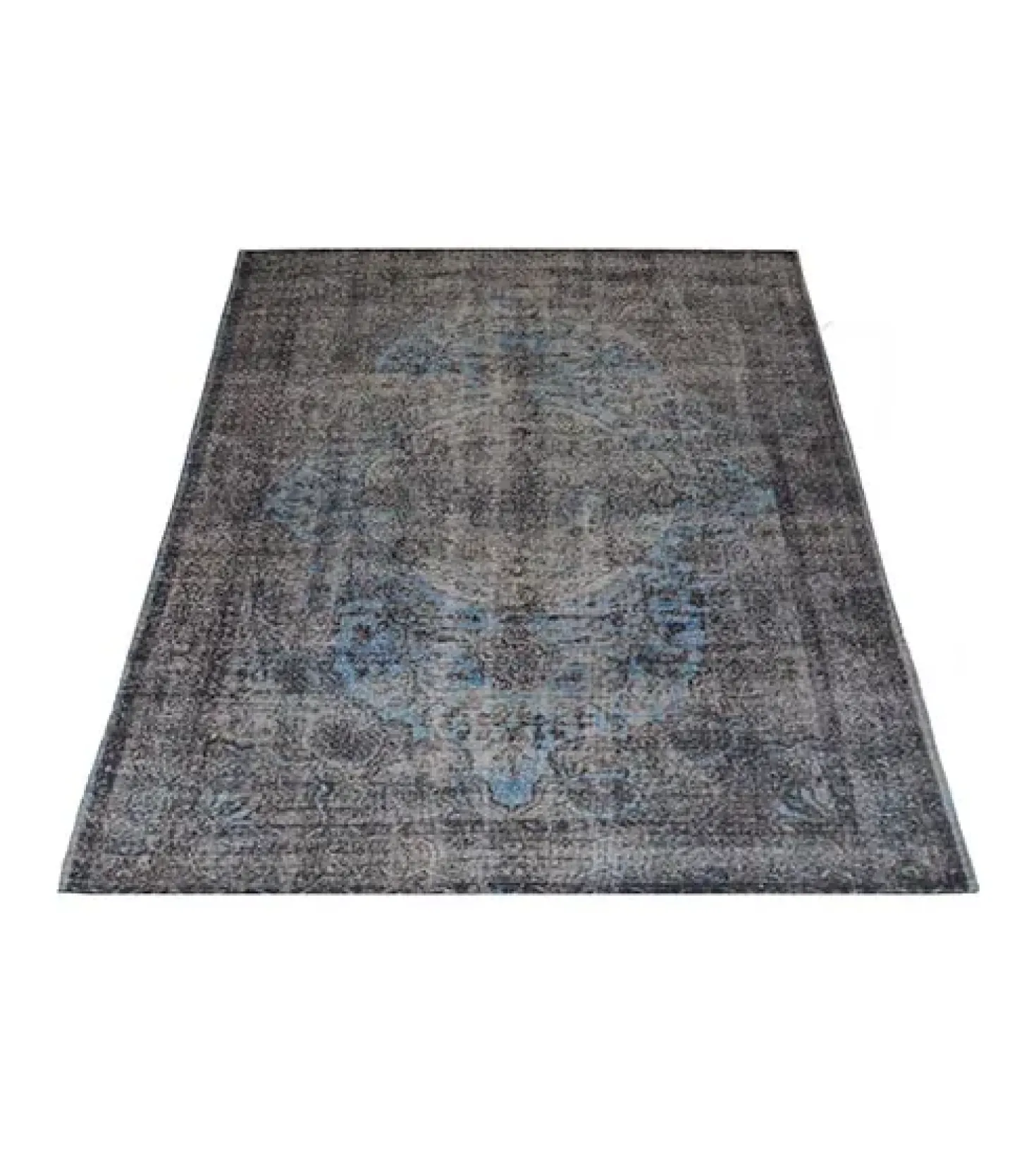 Omid vloerkleed vintage rechthoek groen/ blauw