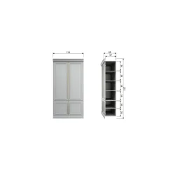 Organize Kledingkast Dennenhout Mist 44cm