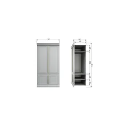 Organize Kledingkast Dennenhout Mist 62cm