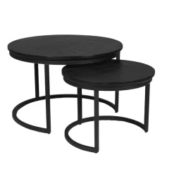Otis Salontafel set van 2 Zwart Eiken
