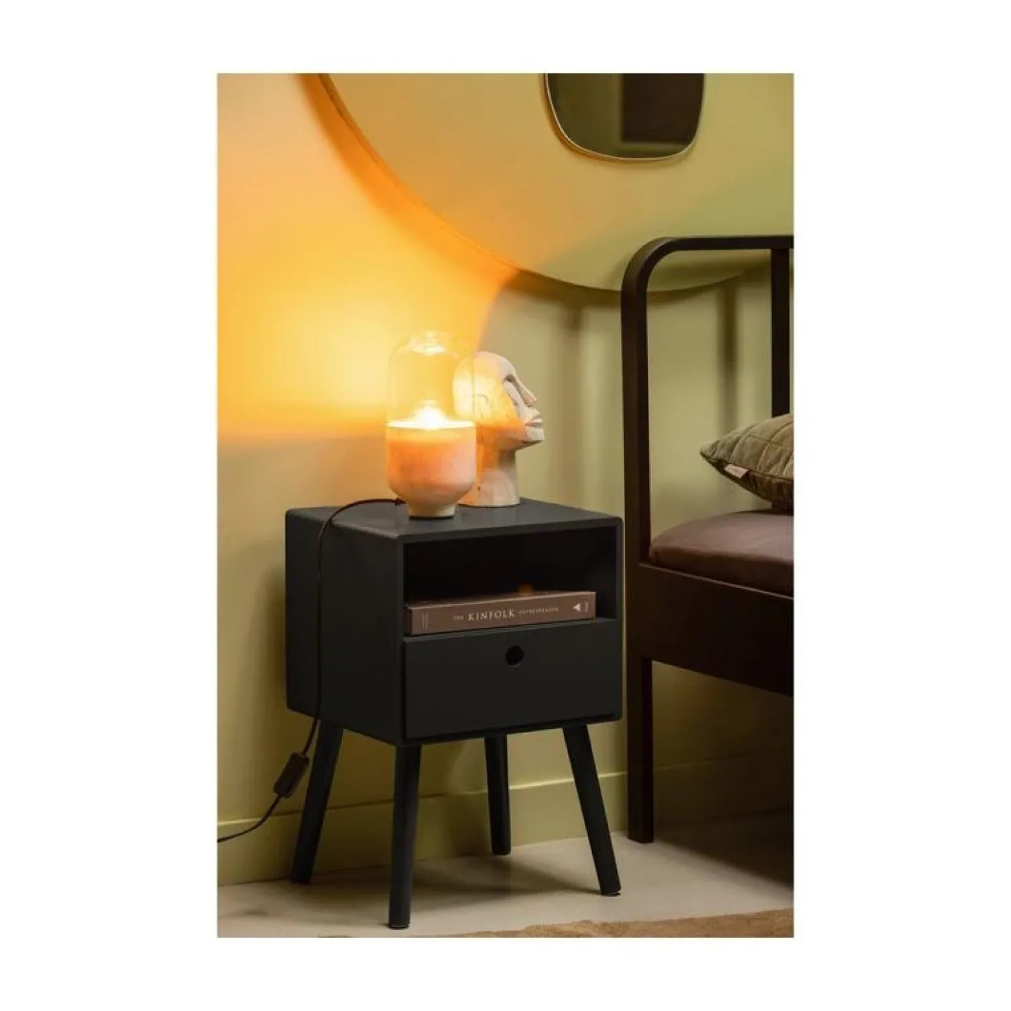 Ozzy Nachtkastje MDF Zwart 36cm