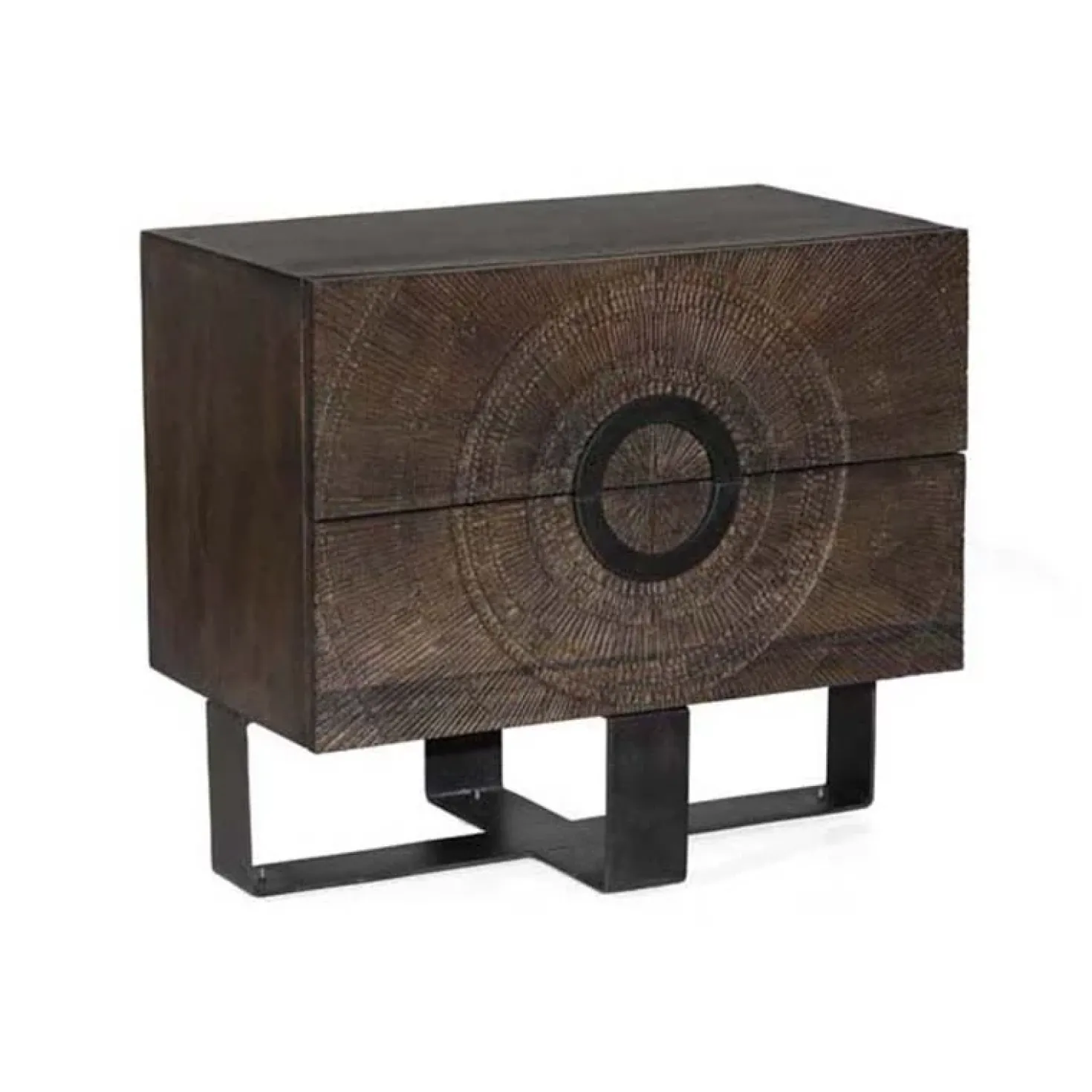 Padua ladekast mangohout 2 lades 80cm