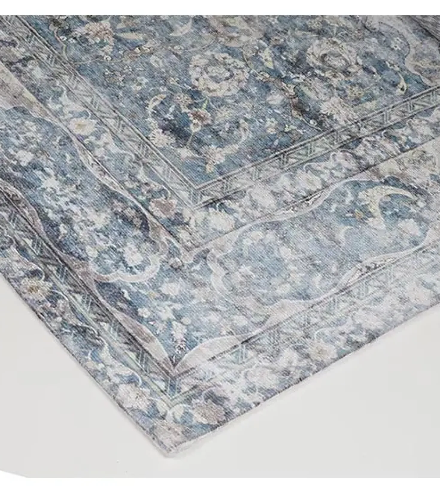 Parandis vloerkleed vintage rechthoek blauw