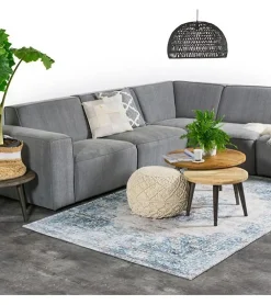 Parandis vloerkleed vintage rechthoek blauw