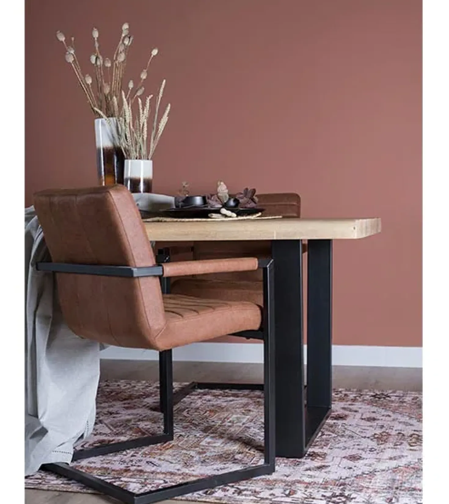 Parisa vloerkleed vintage rechthoek bruin