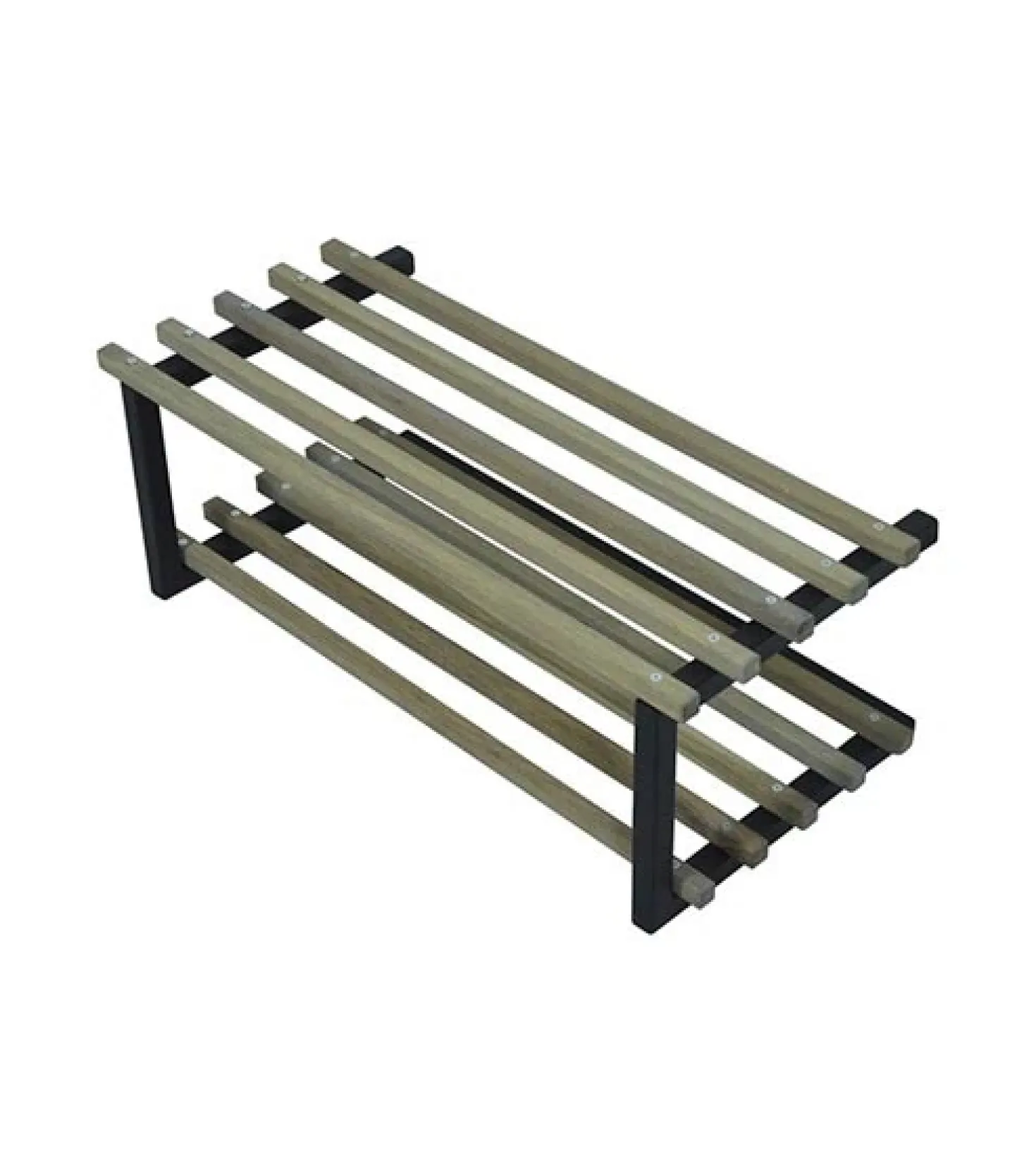 Parker industrieel schoenenrek zwart