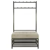 Patrick Garderobebank 11 haken brons 100cm