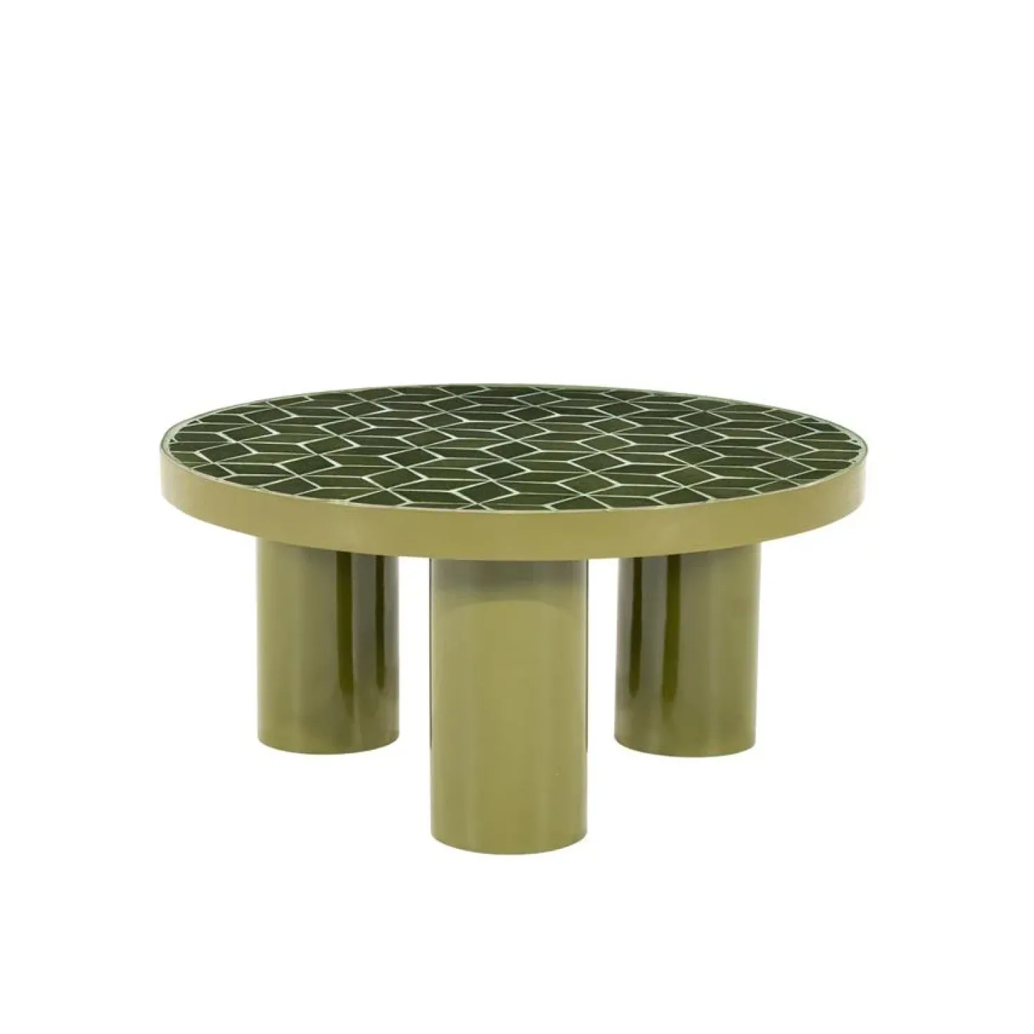 Patterna Salontafel rond keramiek Groen 71cm