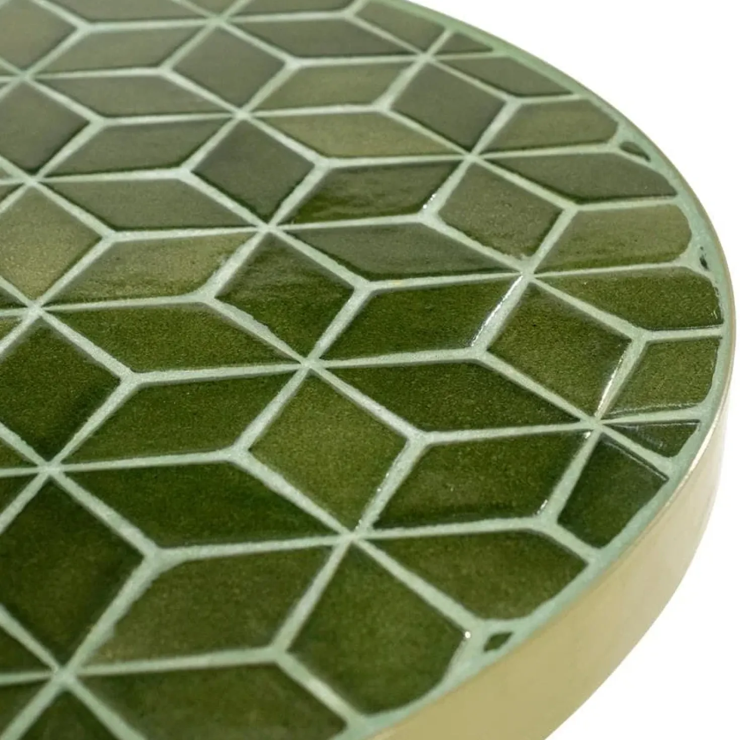 Patterna Salontafel rond keramiek Groen 71cm