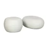 Pebble Bijzettafel Betonlook Wit 50cm