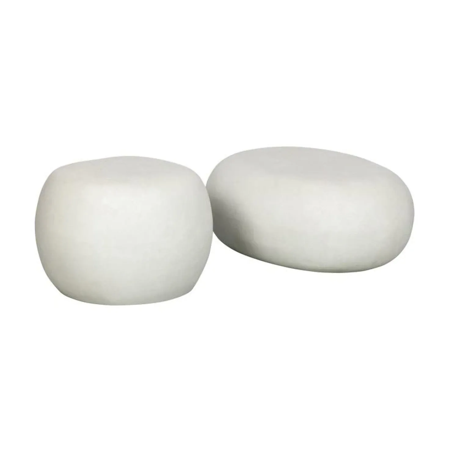 Pebble Bijzettafel Betonlook Wit 50cm