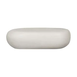 Pebble Salontafel Betonlook Wit 100cm
