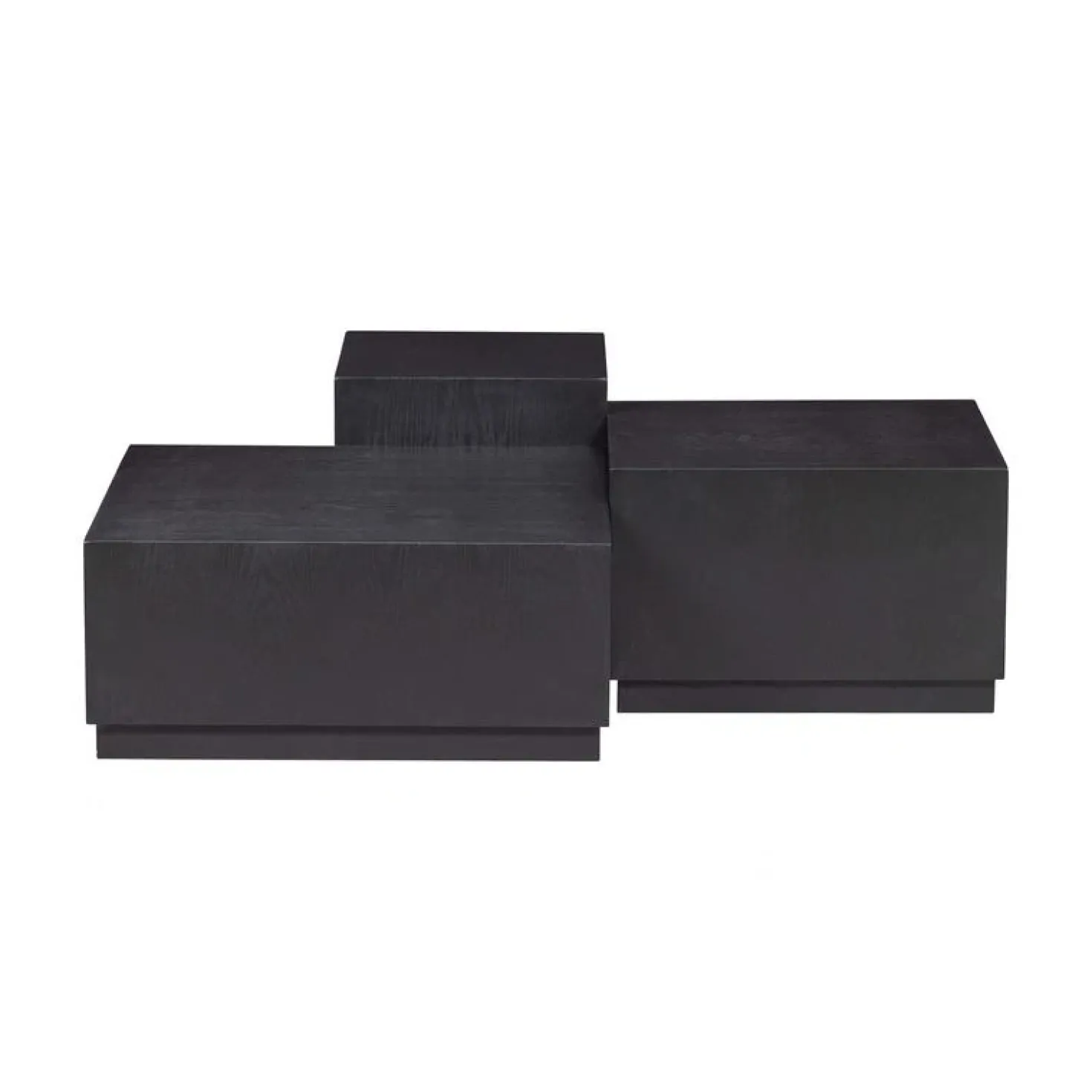 Pim Bijzettafels Hout Zwart Set Van 3