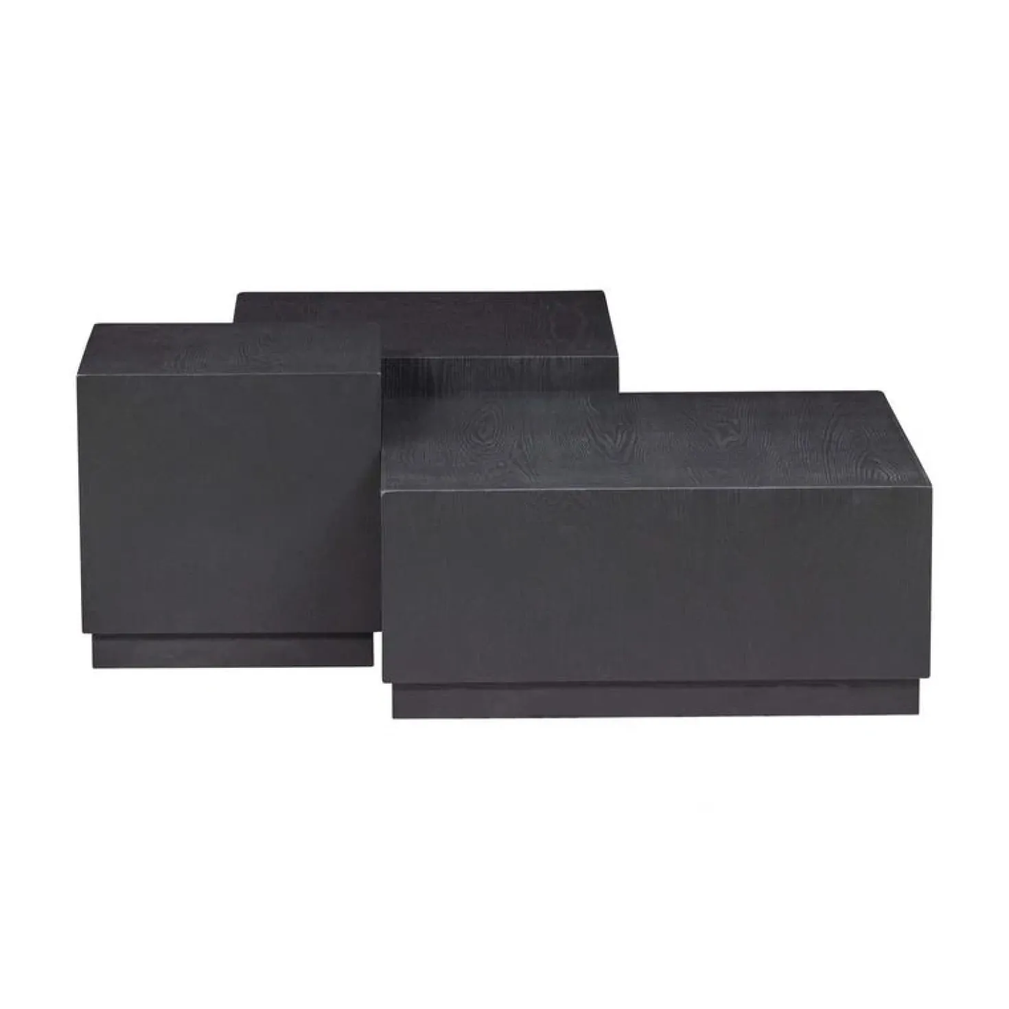Pim Bijzettafels Hout Zwart Set Van 3