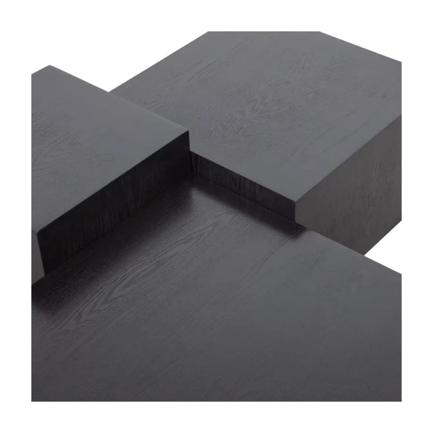 Pim Bijzettafels Hout Zwart Set Van 3