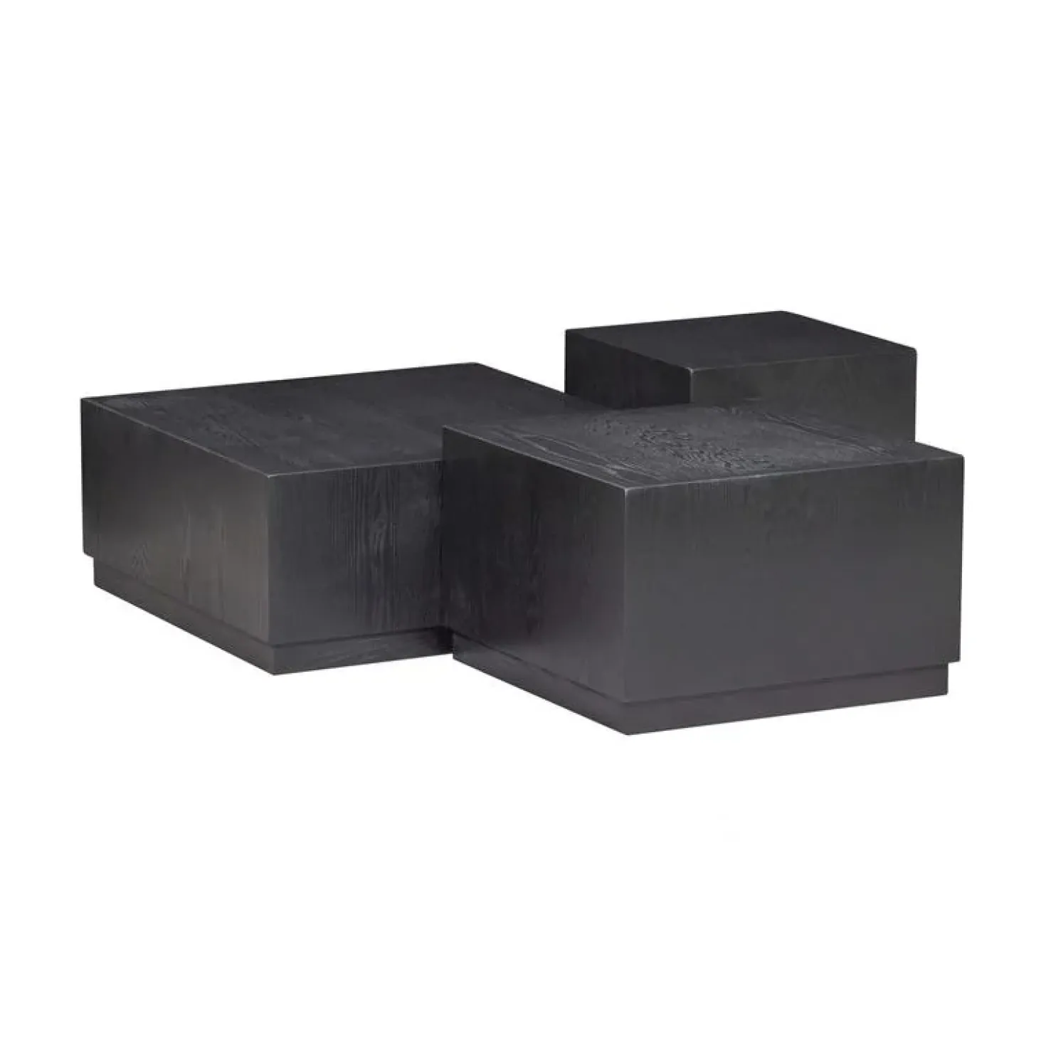 Pim Bijzettafels Hout Zwart Set Van 3