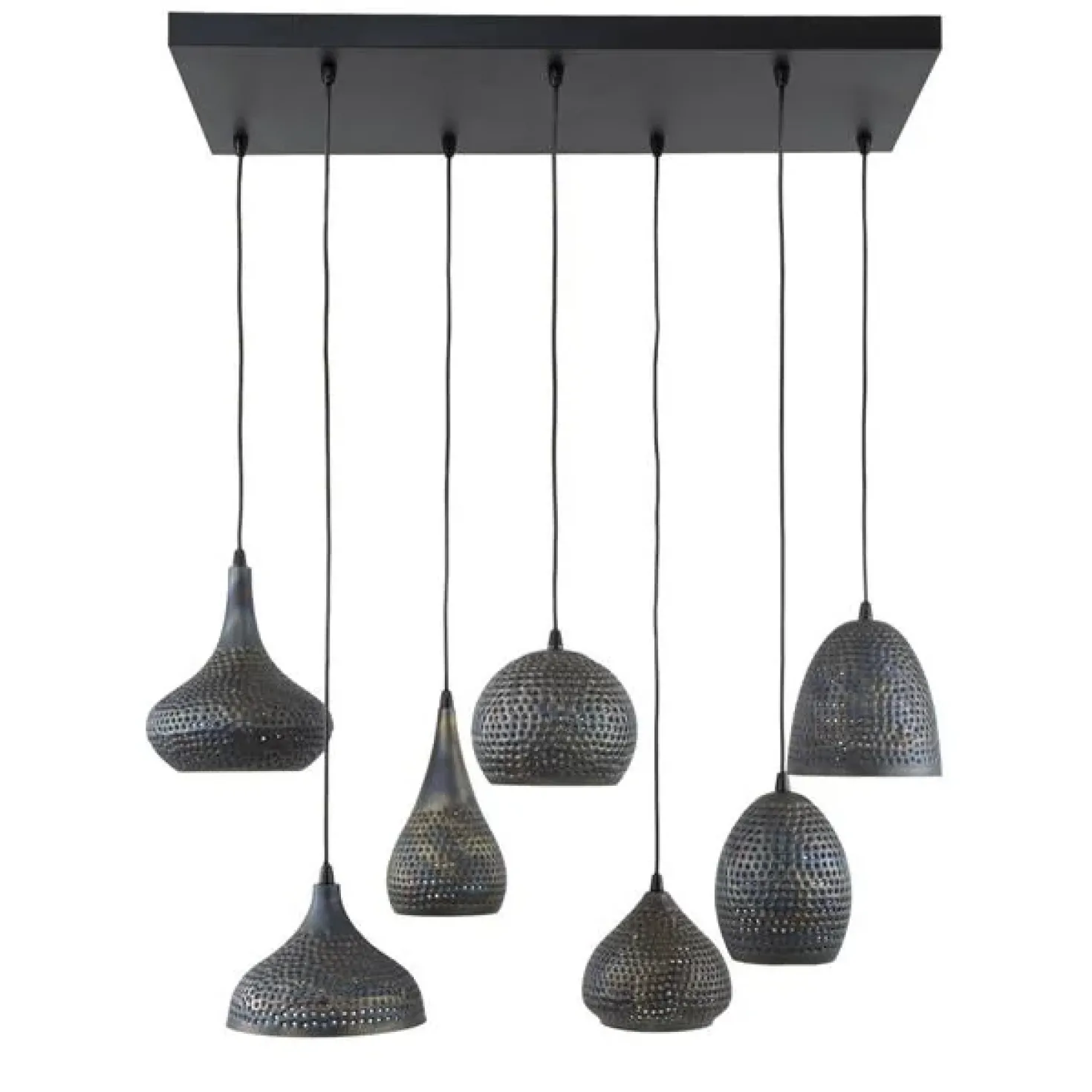 Pinch Hanglamp 7-lichts Zwart bruin