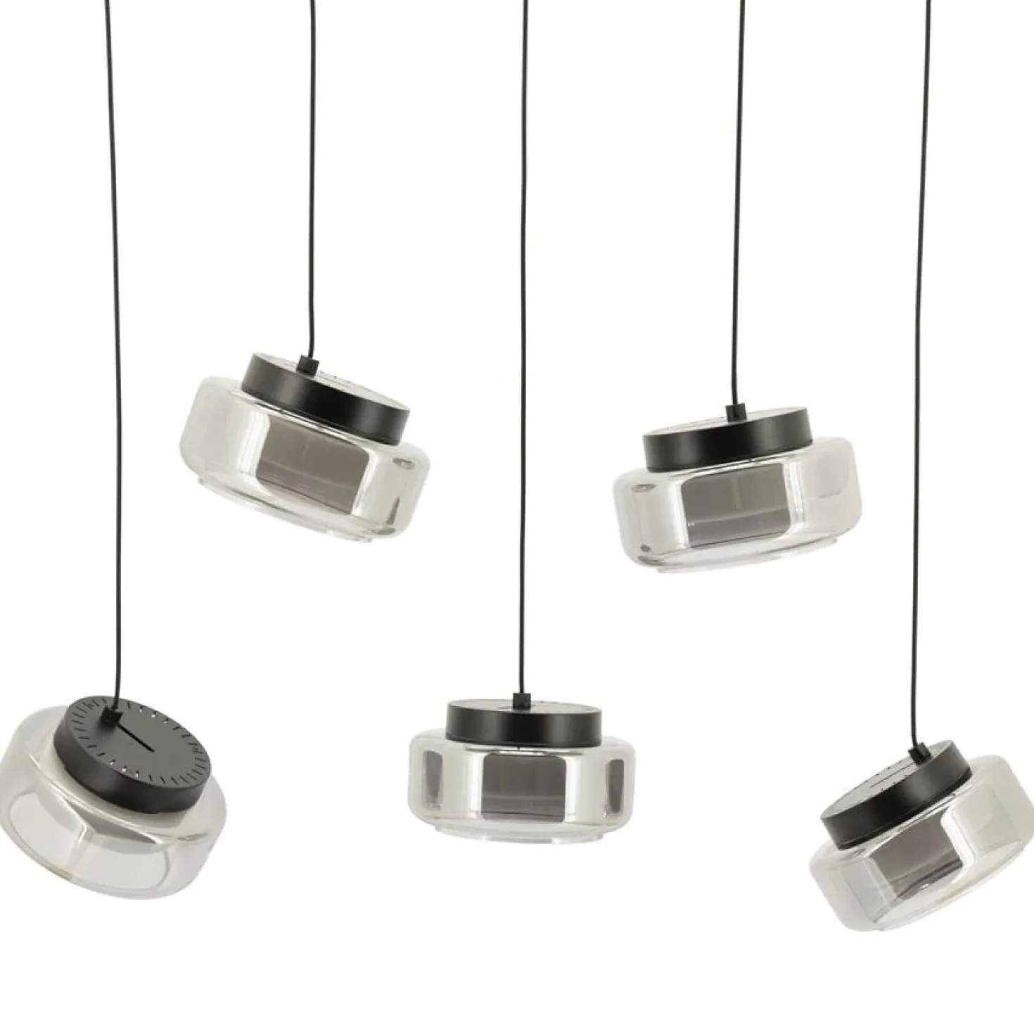 Pivot 5-lichts getrapte Hanglamp