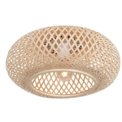 Plafondlamp Maze 1-lichts licht hout