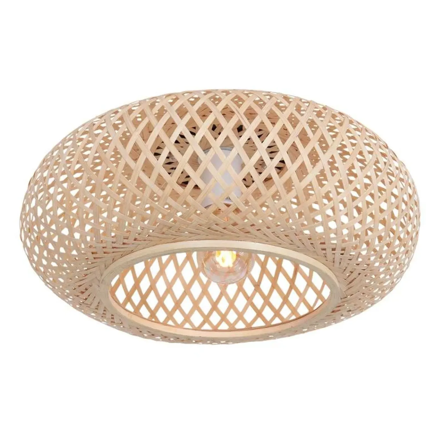 Plafondlamp Maze 1-lichts licht hout