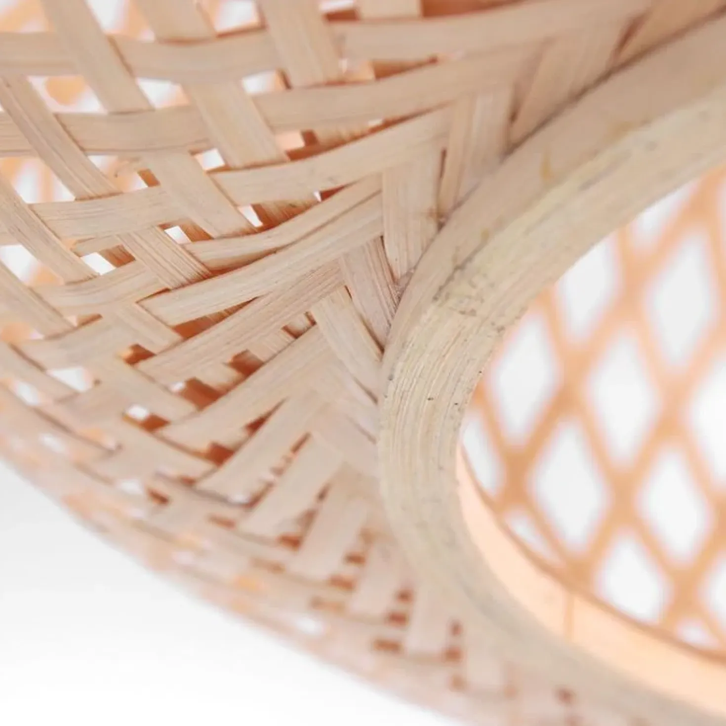 Plafondlamp Maze 1-lichts licht hout
