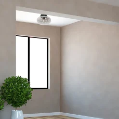 Plafonniere Reflection smoke glass small