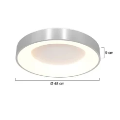 Plafonniere Ringlede zilver large 48cm