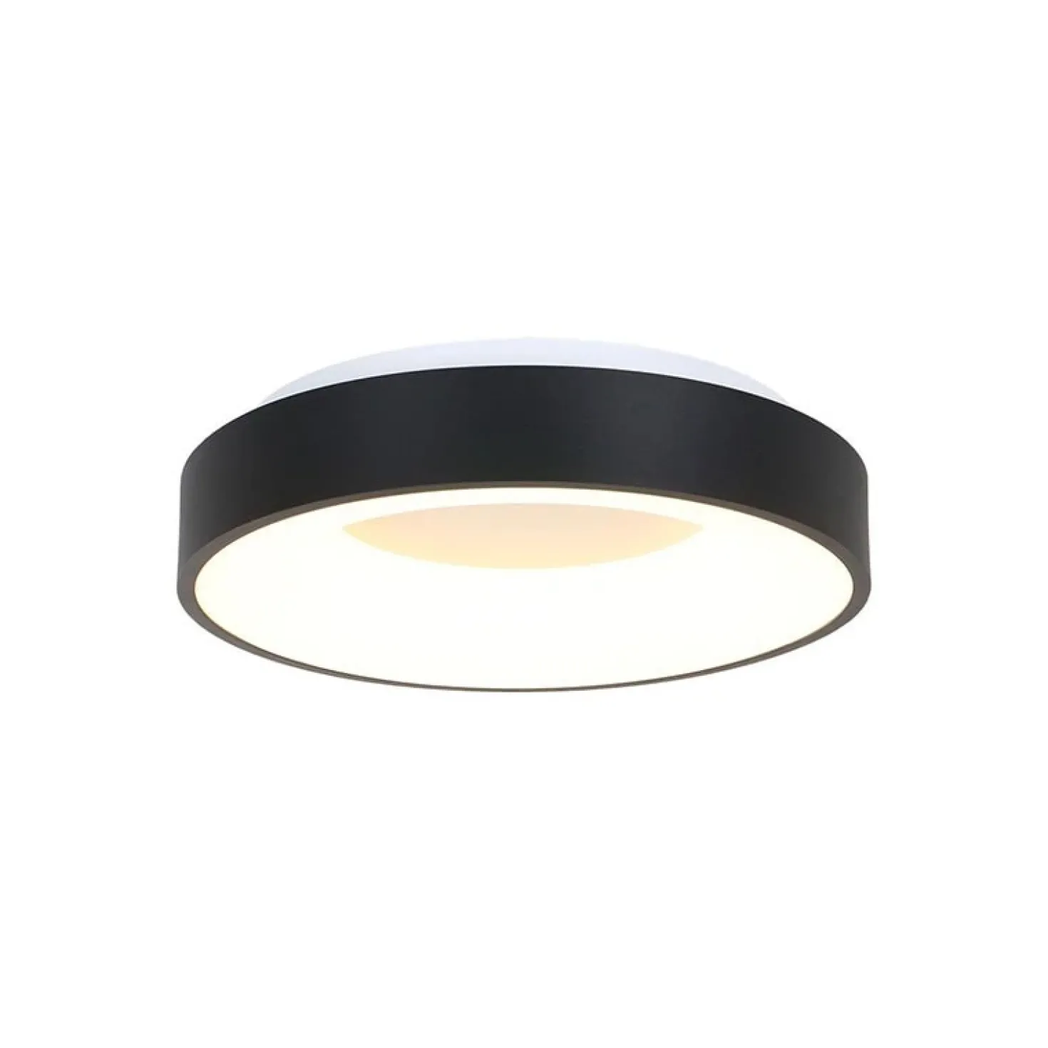 Plafonniere Ringlede zwart large 48cm