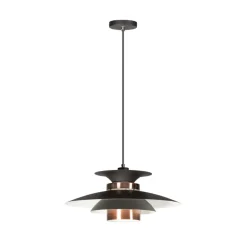Potenza 1-lichts Hanglamp Zwart/Koper 50cm