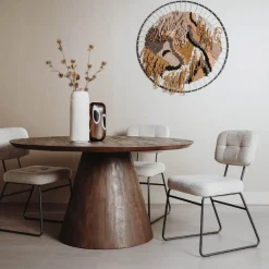 Premana Eetkamertafel rond Bruin 130 cm