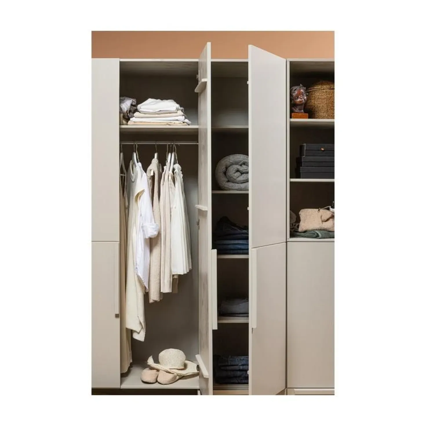 Pure 2-Deurs Kledingkast Splitdeur Dennenhout Dust 95cm