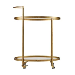 Push Trolley Metaal Antique Brass 67cm