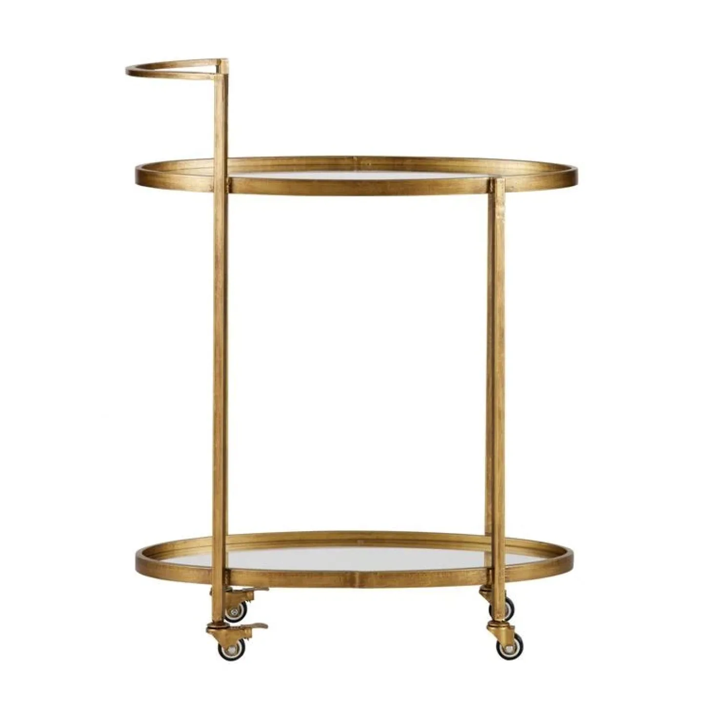 Push Trolley Metaal Antique Brass 67cm