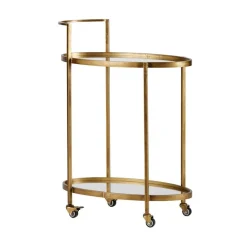 Push Trolley Metaal Antique Brass 67cm