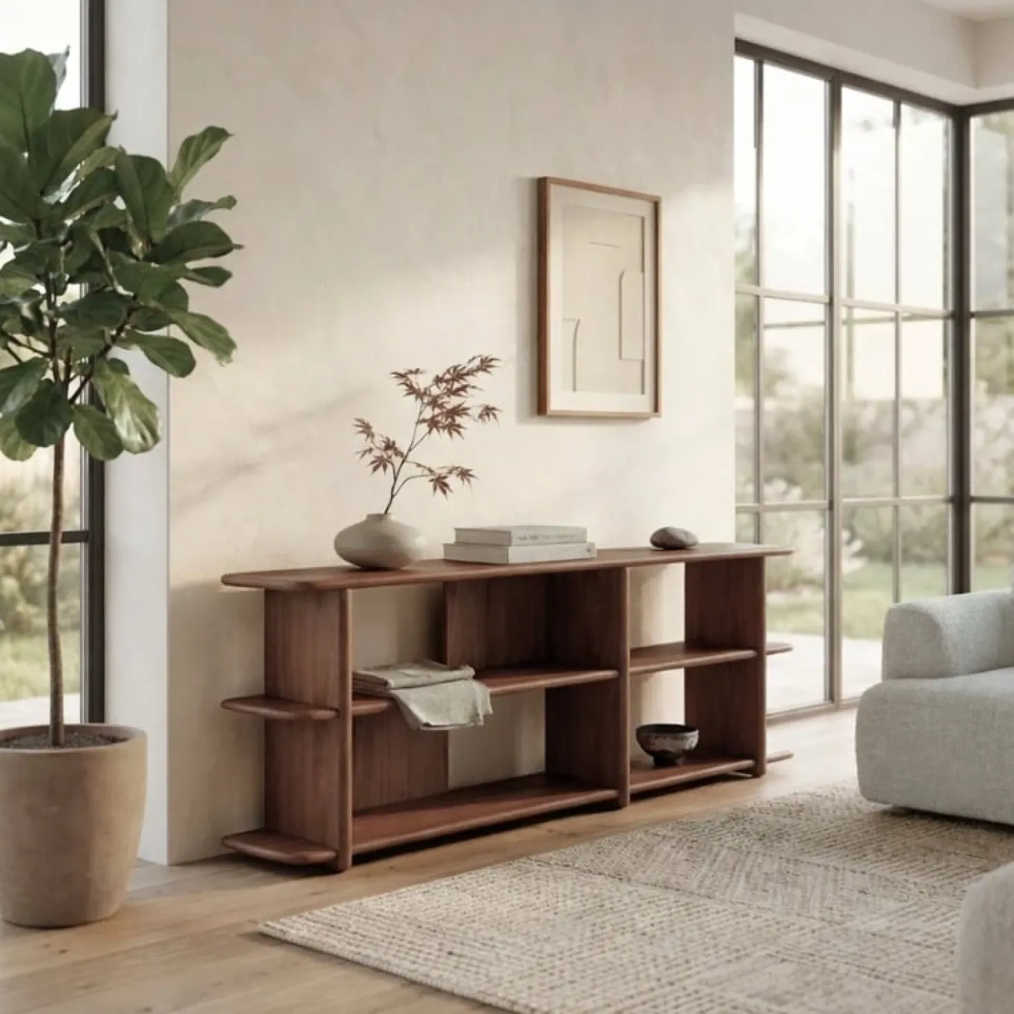 Quinn Dressoir walnoot 180cm