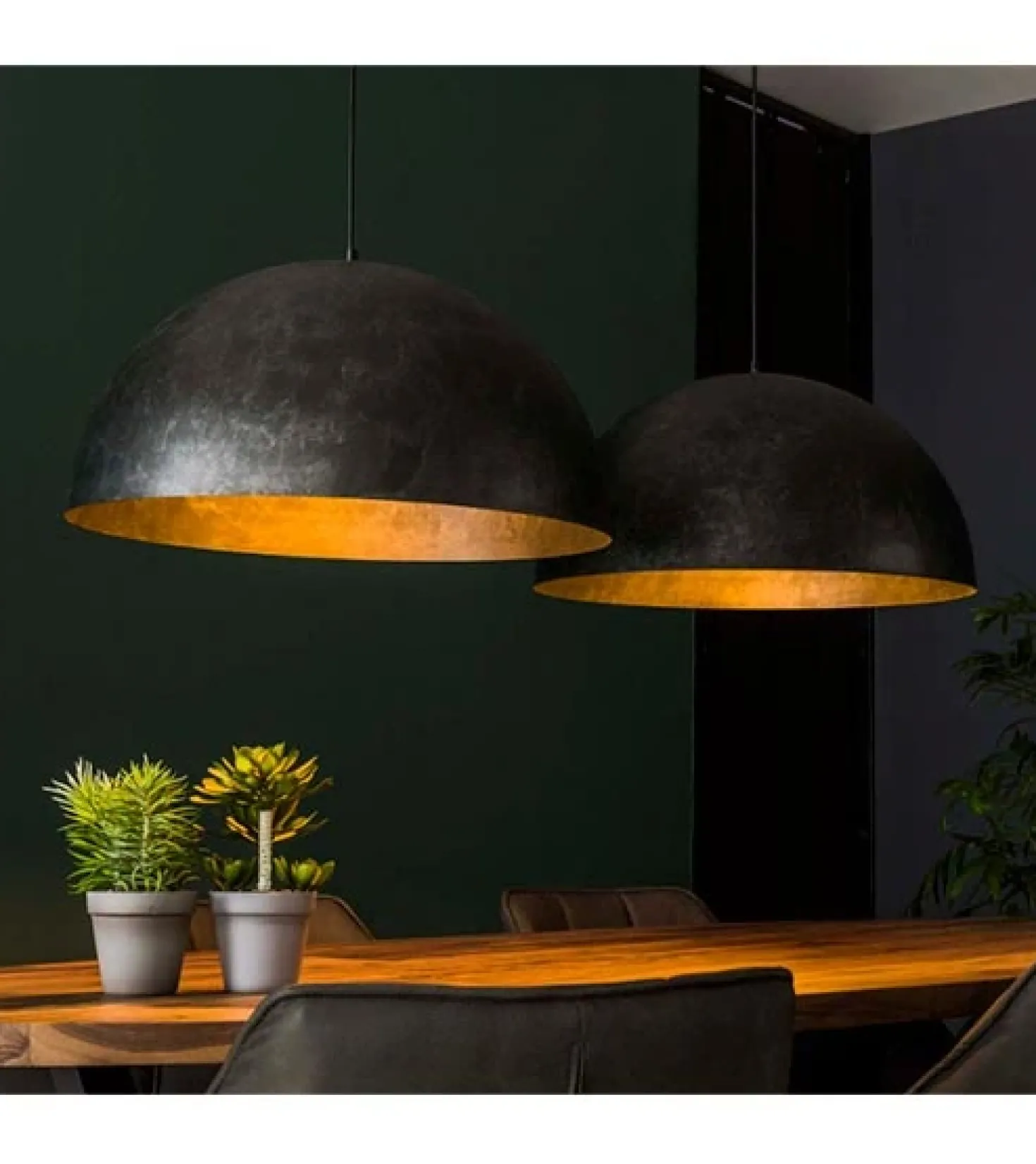 Raven 2-lichts hanglamp industrieel