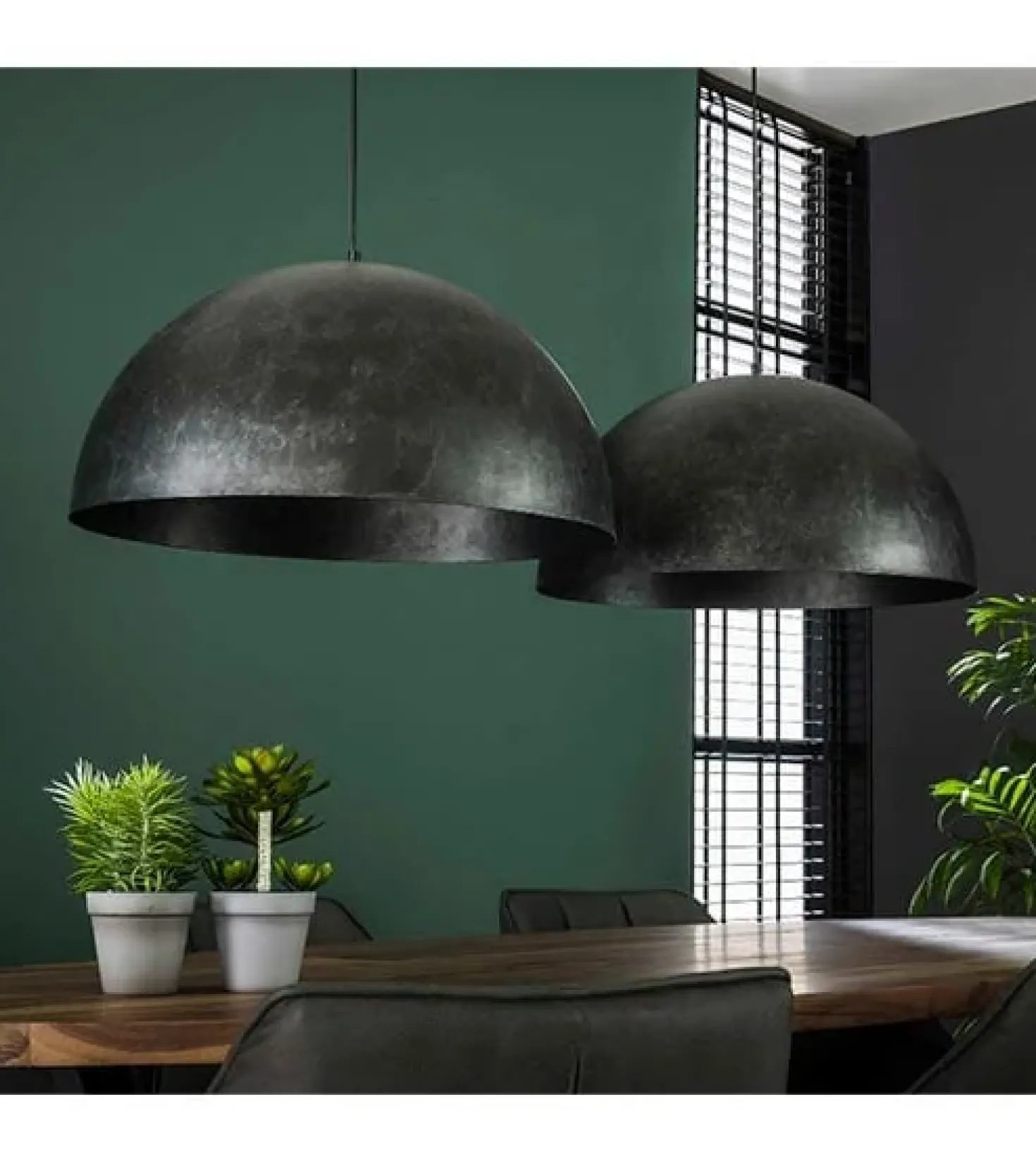 Raven 2-lichts hanglamp industrieel