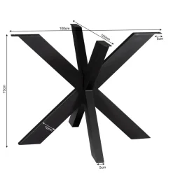 Raven Matrixpoot Rond zwart 100cm