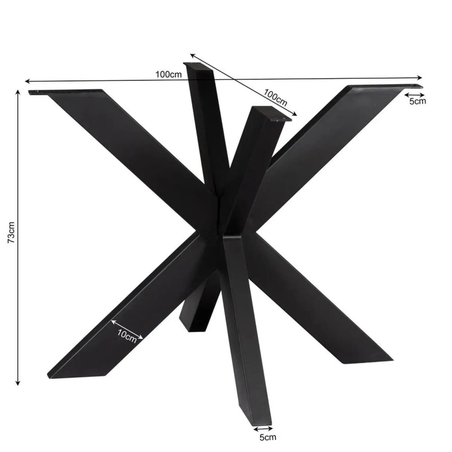 Raven Matrixpoot Rond zwart 100cm