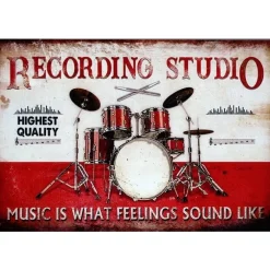 Recording Studio - metalen bord