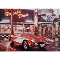 Red Car Diner - metalen bord