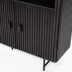 Remi open Vakkenkast XL Zwart 200cm